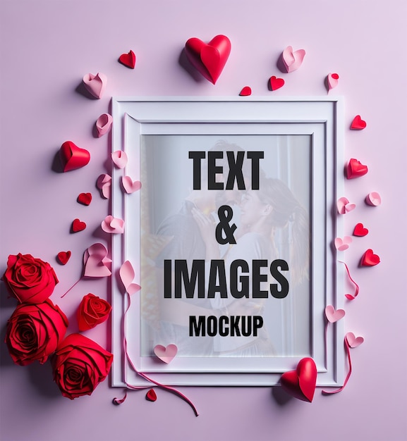 PSD post template editable valentine's day