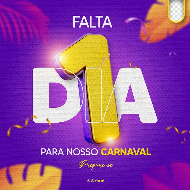 psd post template social media carnival days left carnaval brasil