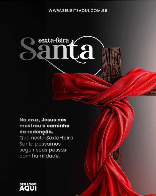 PSD psd post voor sociale media goede vrijdag pasen sextafeira santa semana santa