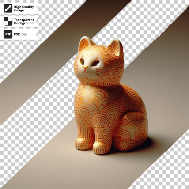 PSD postać zwierzęca na drewnianej zabawce drewniana zabawka dla kotów na przezroczystym tle