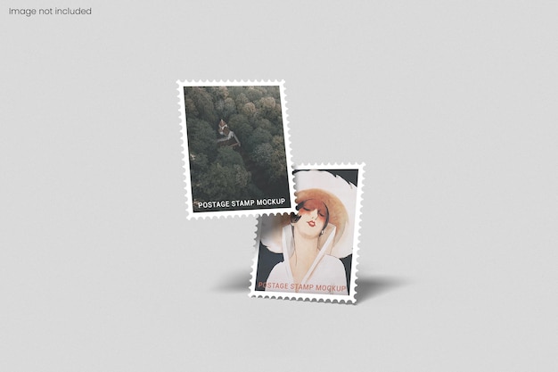 PSD psd postage stamp mockup