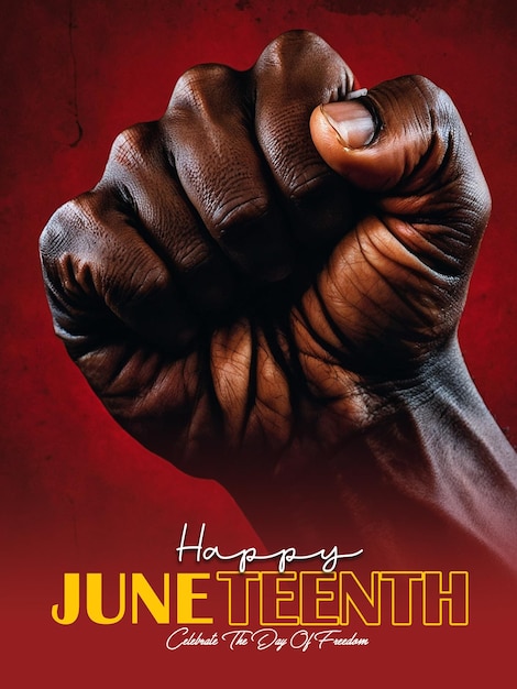 PSD psd a poster for juneteenth freedom day