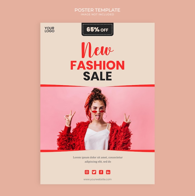 Poster psd per la vendita di moda online