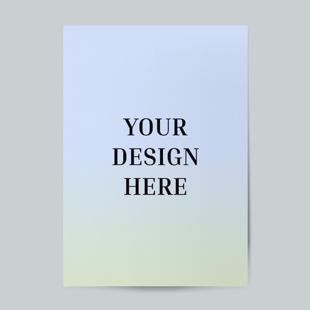 PSD-postermodel op de muur met schaduwoverlay