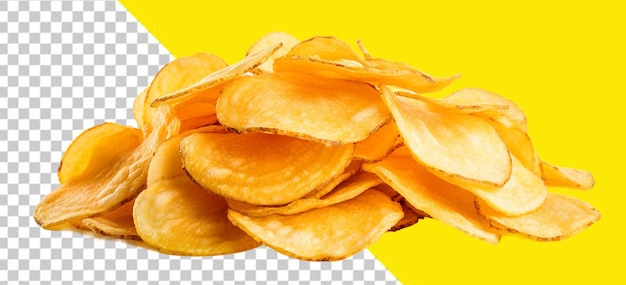 PSD psd of a potato chips on transparent background