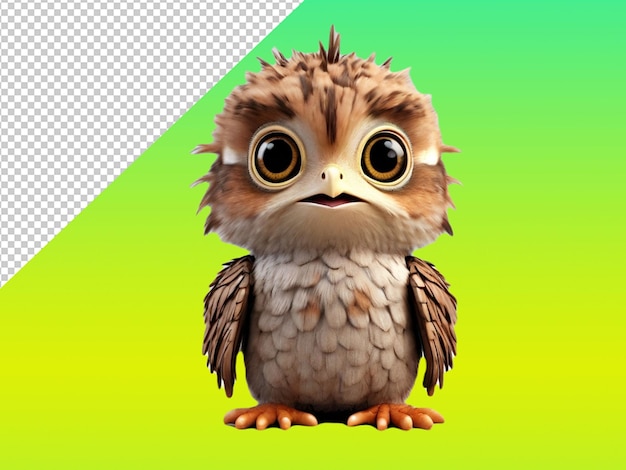 PSD psd of a potoo on transparent background