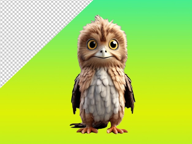 PSD psd of a potoo on transparent background