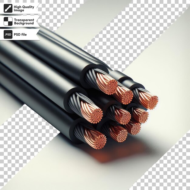 PSD psd power supply cable on transparent background with editable mask layer