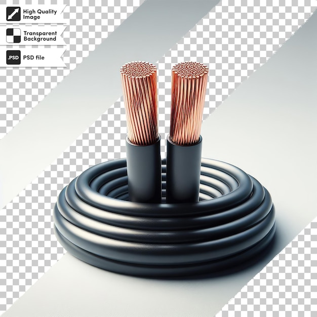 PSD psd power supply cable on transparent background with editable mask layer