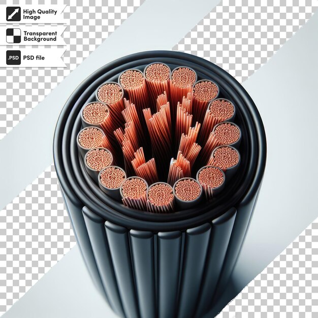 PSD psd power supply cable on transparent background with editable mask layer