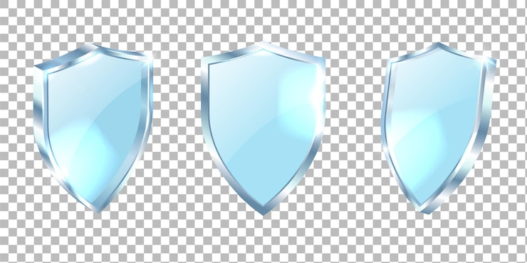 PSD psd premium 3d shields isolated