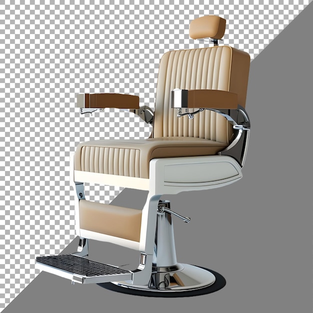 File psd premium png di sedia da barbiere su sfondo bianco