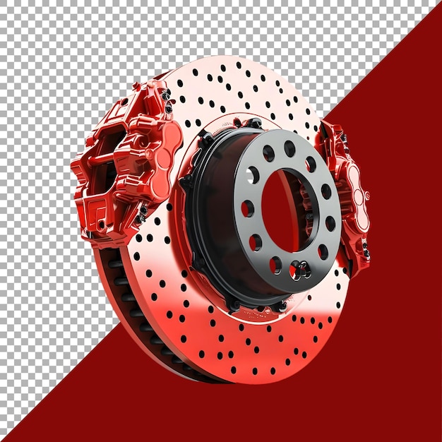 PSD psd premium file png of disc brake of the vehicle against white background