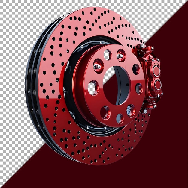 PSD psd premium file png of disc brake of the vehicle against white background