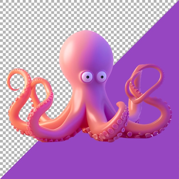 PSD Premium File Png Octopus na białym tle