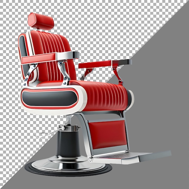 Psd premium file png парикмахерского стула на белом фоне