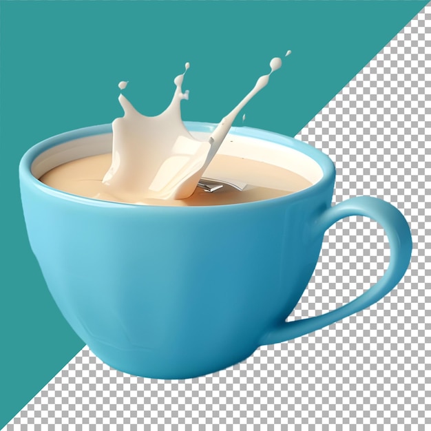 PSD psd premium file png of tea cup coffee against white background