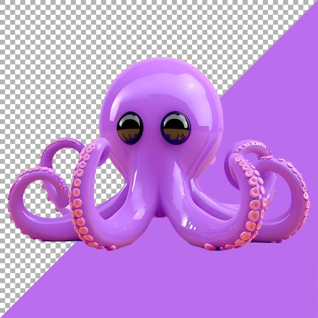 PSD Premium File Png van Octopus tegen witte achtergrond