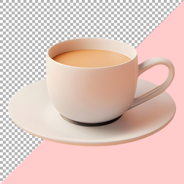 PSD Premium File Png van theekop koffie tegen witte achtergrond