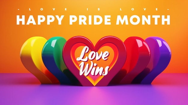 Psd pride month celebration template