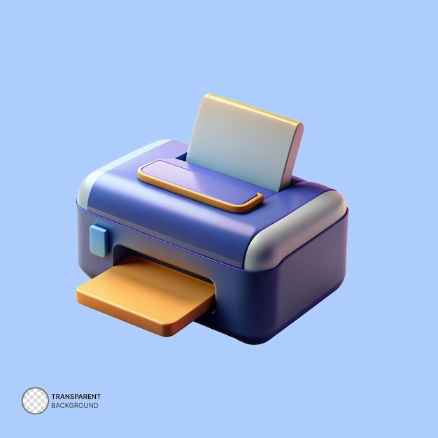 PSD psd printer 3d icon illustration