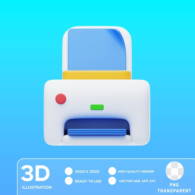 PSD psd-printer 3d-illustratie