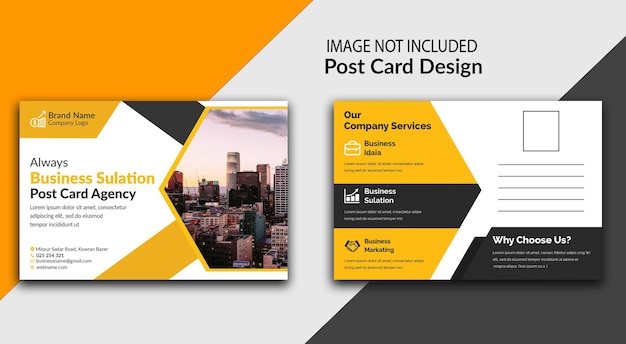 PSD psd professional corporate business postcard corporate post card business postcard