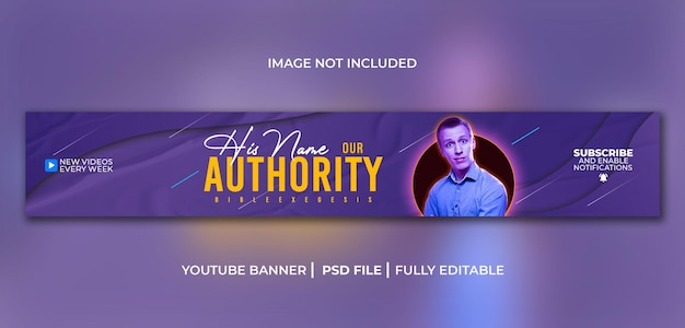 Psd professional youtube banner cover design