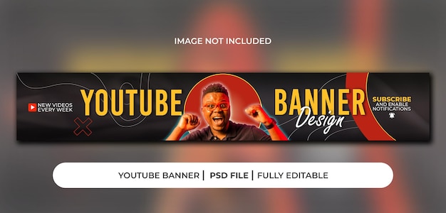 Design di copertine professionali per banner youtube psd