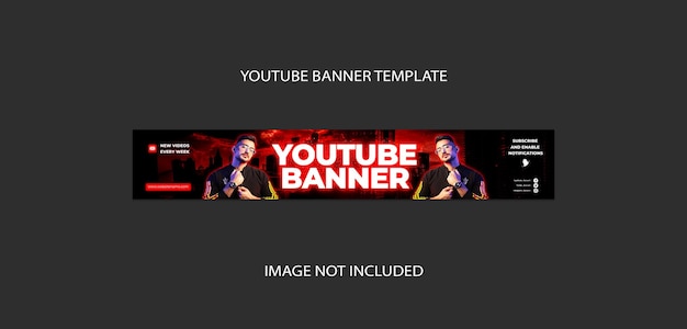 Psd professional youtube banner cover psd template