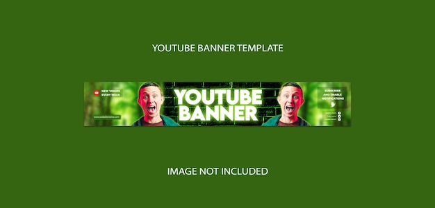 Psd professional youtube banner cover psd template