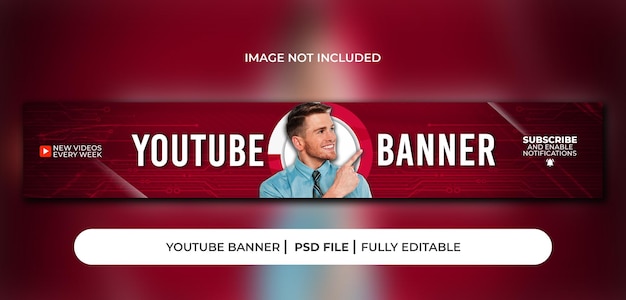 Psd professional youtube banner cover psd template
