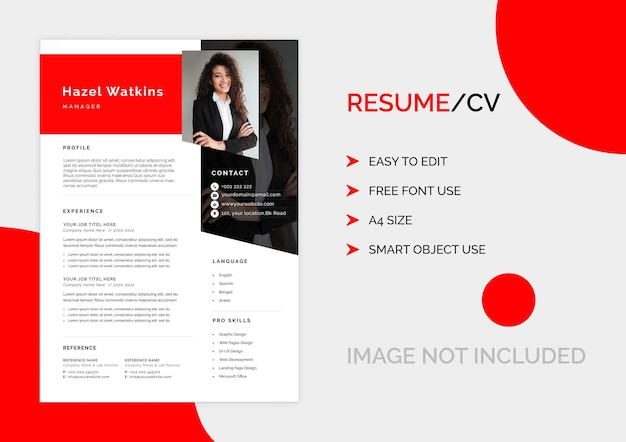 PSD psd professionele cv-ontwerpsjabloon