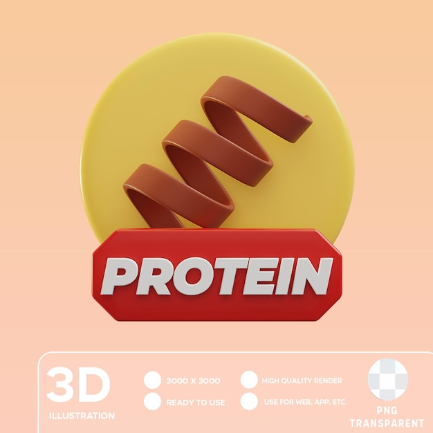 PSD psd protein 3d illustration