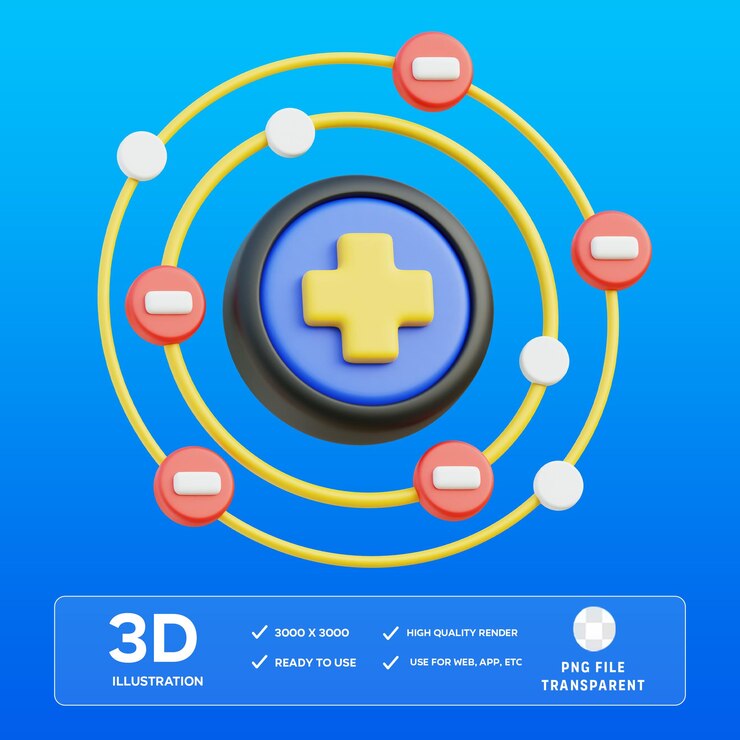 PSD psd 프로톤 3d 일러스트레이션