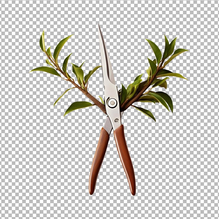 PSD psd pruning snips isolated on transparent background