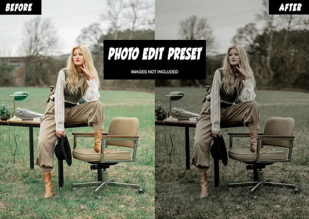 Psd psd cinematic film photo edit preset filter