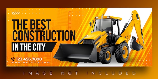 Psd psd construction agency we build your dream home banner facebook cover template premium