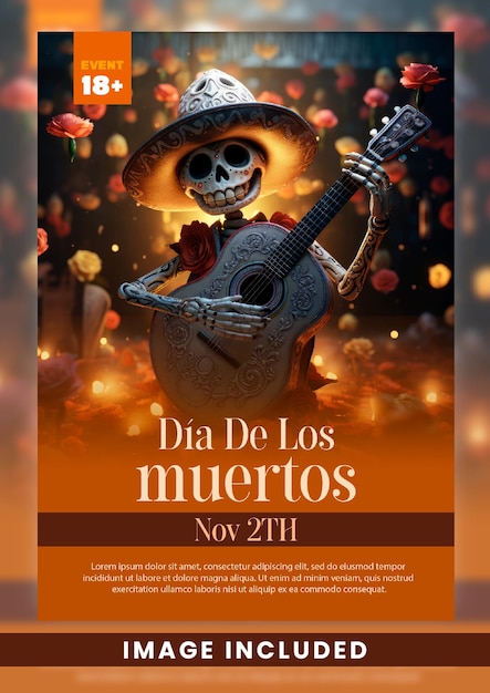 Psd psd template day of the dead social media post