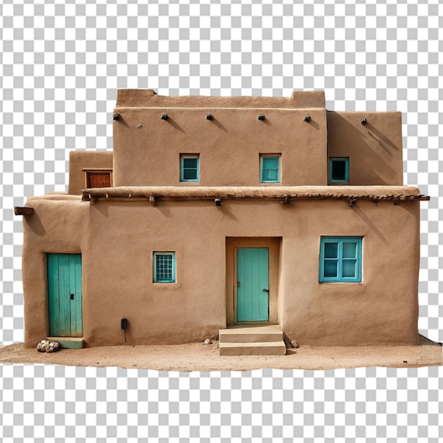 PSD psd of a pueblo house on transparent background