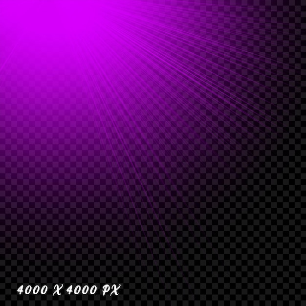 PSD psd purple light effect on transparent background