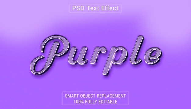 PSD psd purple logo text style effect