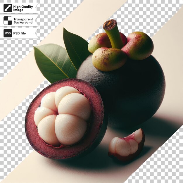 PSD psd purple mangosteen on transparent background