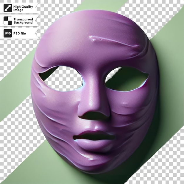 Psd purrple mask on transparent background