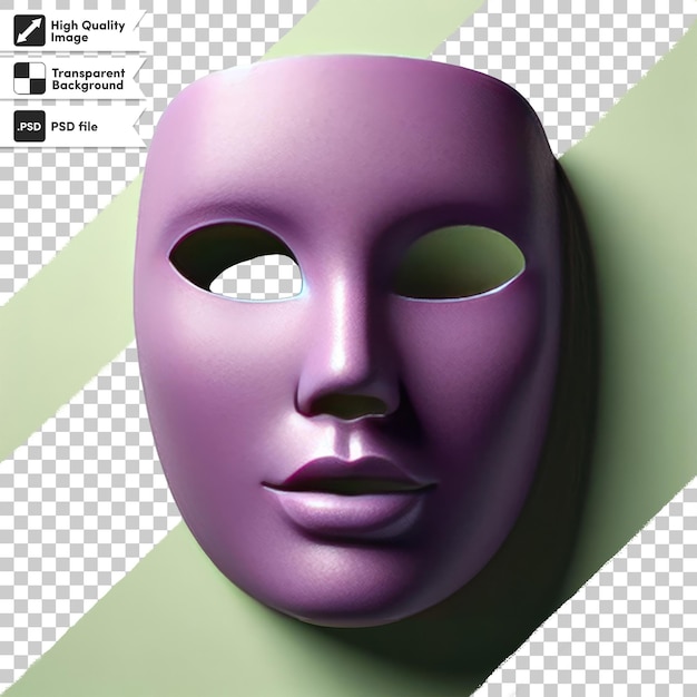 PSD psd purrple mask on transparent background