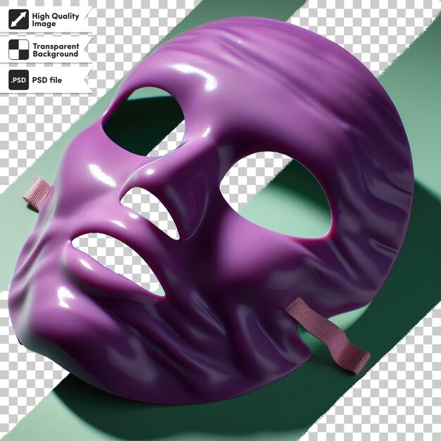 PSD psd purrple mask on transparent background