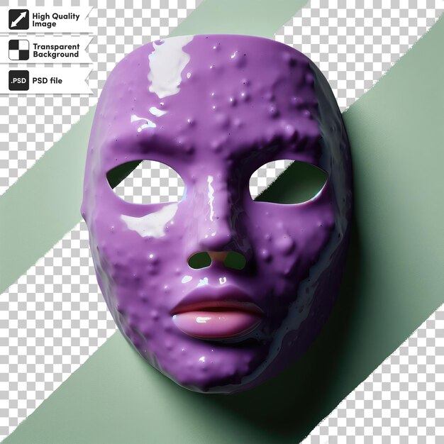 Psd purrple mask on transparent background