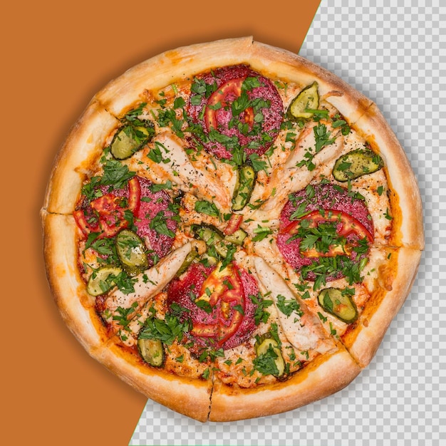 PSD pyszna, testowana, świeża pizza izolowana