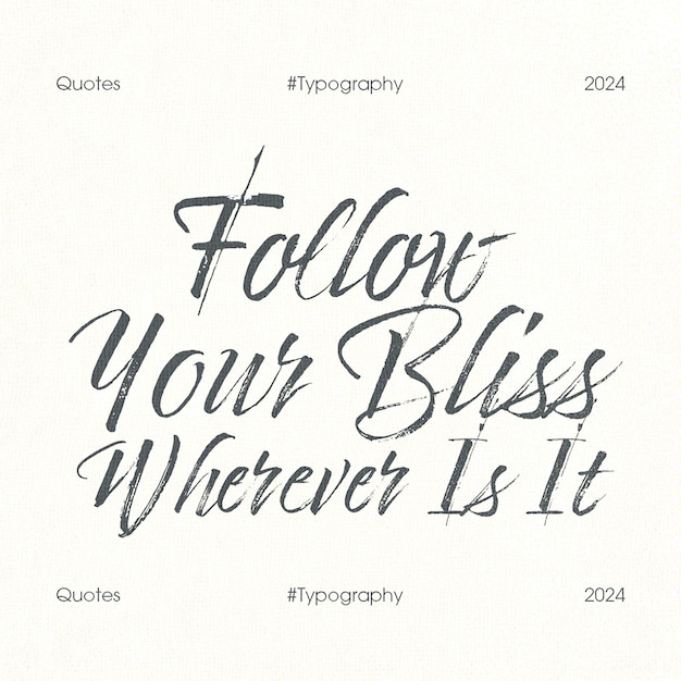 PSD Qoutes typografie ontwerp op crème achtergrond instagram post sjabloon