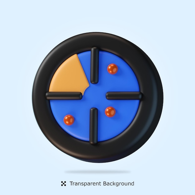 PSD psd radar 3d icon